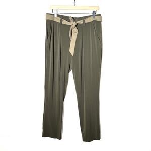 Express army green elastic waist dress pants size medium M B146